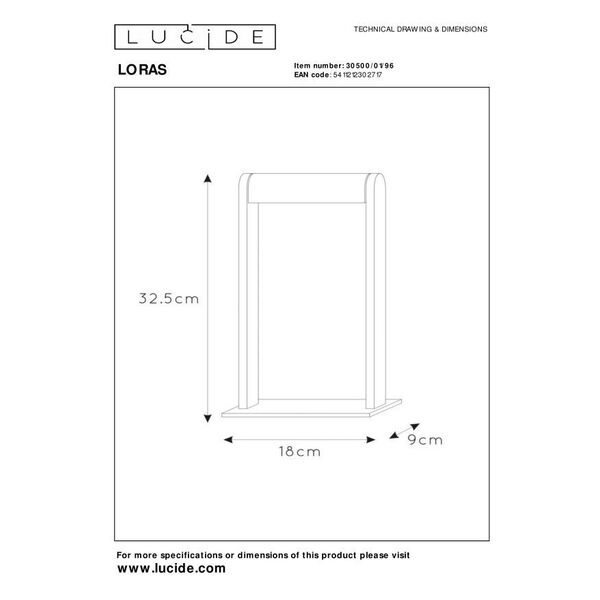 LORAS Table lamp G9/max 33W Satin Brass / Black