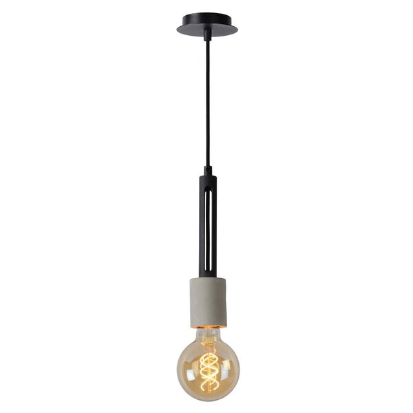 TANNER Pendant 1x E27 60W   Black/concrete