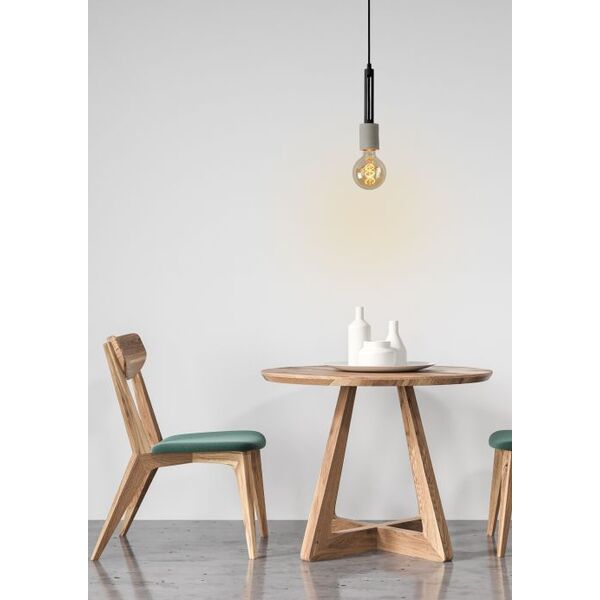 TANNER Pendant 1x E27 60W   Black/concrete