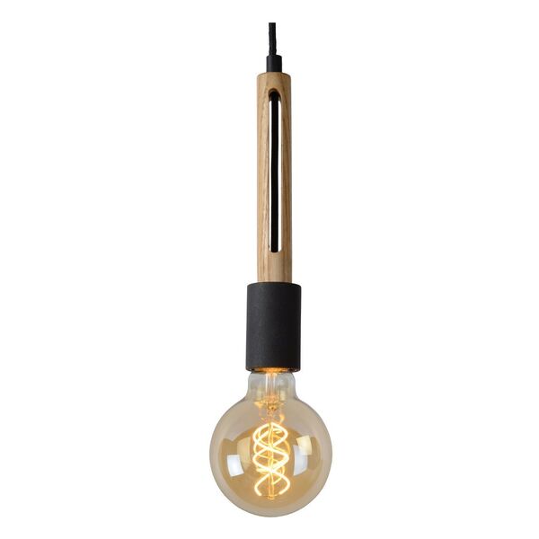 TANNER Pendant 1x E27 60W   Black/Hout