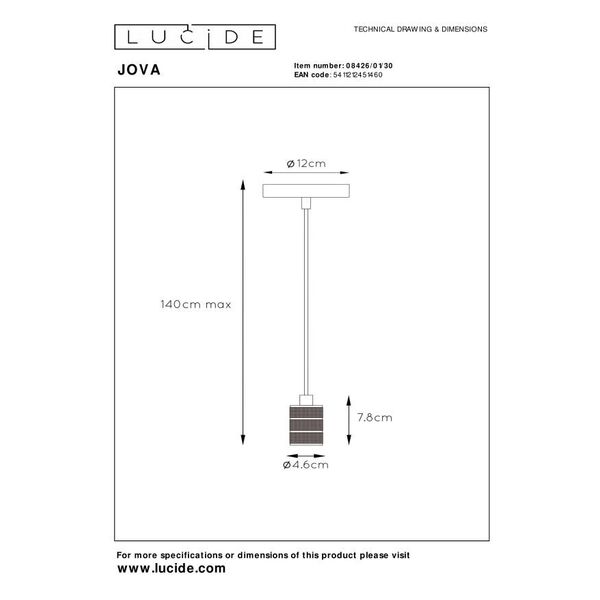 JOVA Pendant E27 Black
