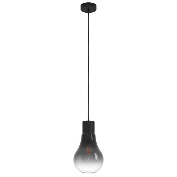 43129 Подвесной потолочный светильник (люстра) CHASELY, 1Х40W, E27, H1100, Ø200, сталь/стекло, черны