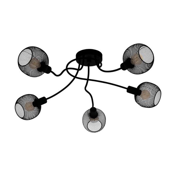 43374 Потол. светильник WRINGTON 1, 5X40W(E14), Ø755, H255, сталь, черный