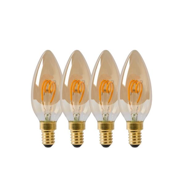 Lamp LED Filament Candle 4x 3W 115M 2200K Amber
