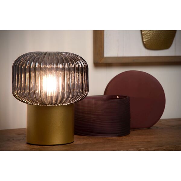 JANY Table lamp E14/40W Matt Gold/Smoke glass