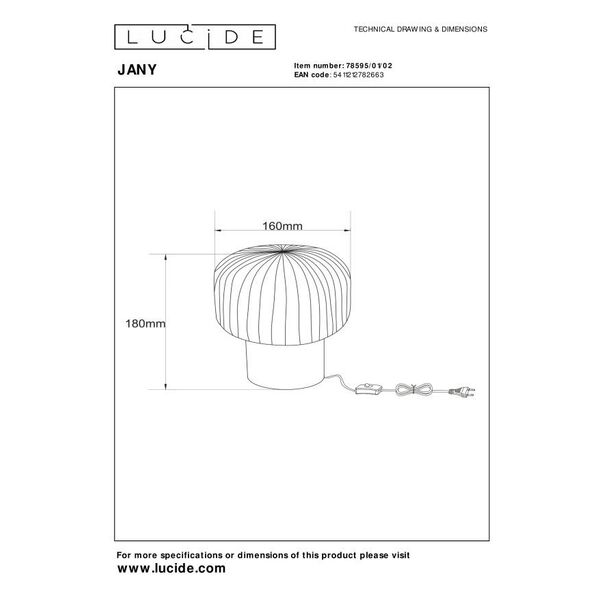 JANY Table lamp E14/40W Matt Gold/Smoke glass