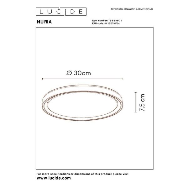 NURIA Ceiling Light Ø 30cm White
