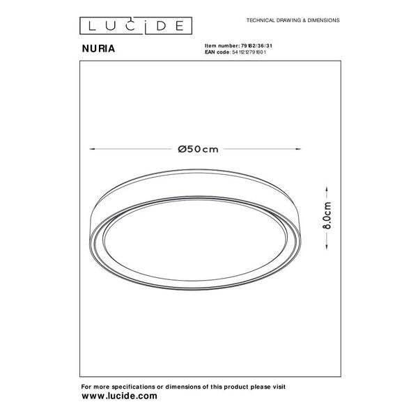 NURIA Ceiling Light Ø 50cm White