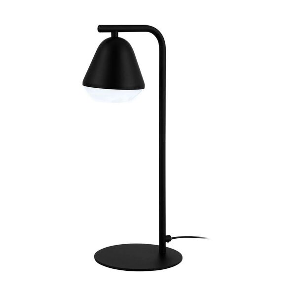 99035 Светод настольн лампа PALBIETA, 1x3W(GU10-LED), сталь, черный/пластик, прозрачн, сатинов