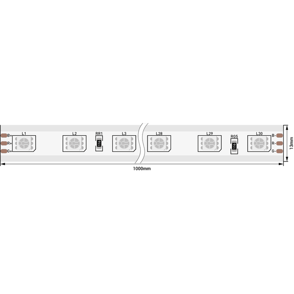 (((Эстетта) LT560-RGB-50 Лента светодиодная 220, SMDSMD5050, 60LED/м, кат 50000м, 14,4 Вт/м, IP68, R