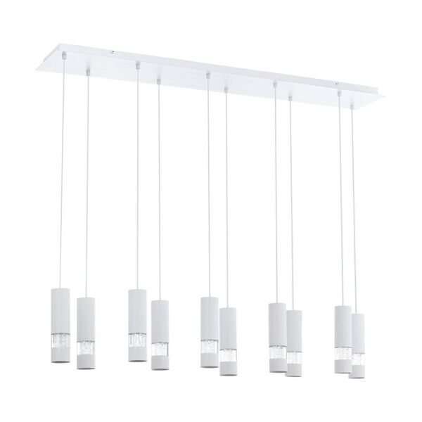 39703 Светодиодный подвес BERNABETA, 10X5W(GU10-LED), сталь, белый/пластик, прозрачный