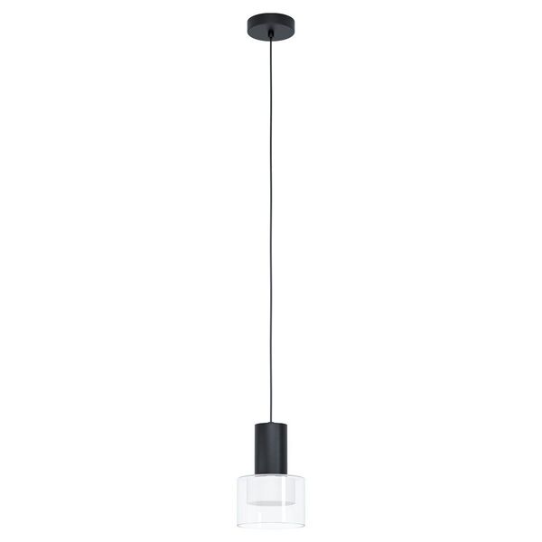 39725 Подвес MOLINEROS, 1x5W(GU10-LED), сталь, черный/стекло, пластик, прозрачн., белый