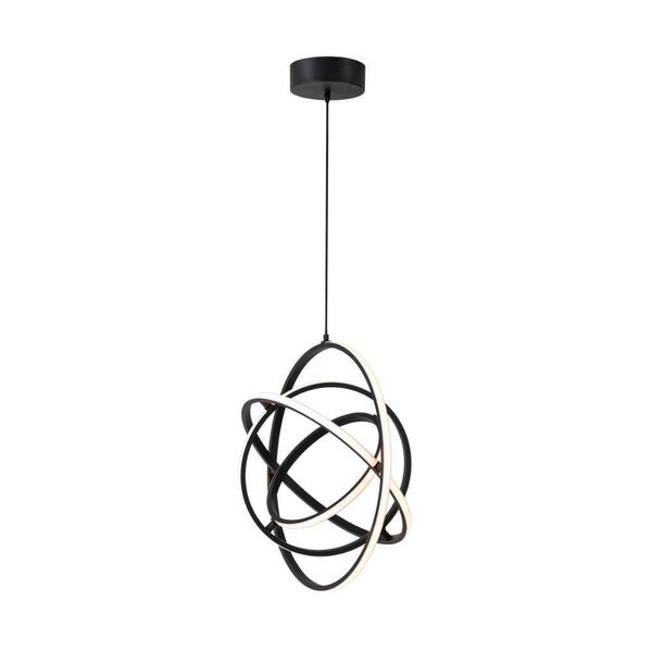 39893 Светодиод. подвес RETORNIO с димм., 43W(LED), Ø580, H1200, 6200lm, сталь, алюминий, черный/пла