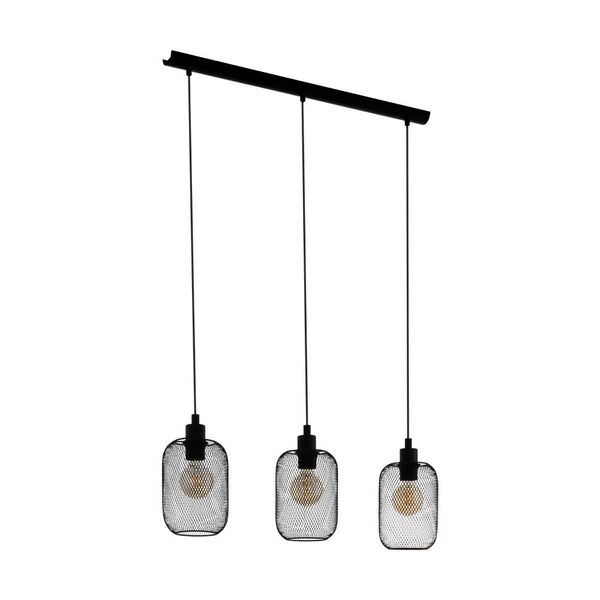 43333 Подвес WRINGTON, 3X60W(E27), L740, B150, H1100, сталь, черный