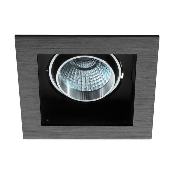 61606 Светод. встраив. свет-к BISCARI, 1x6W(LED), алюминий, черный/стекло, прозрачный
