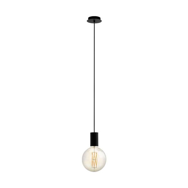 98661 Подвес POZUETA, 1х40W (E27), Ø125, H1100, сталь, черный