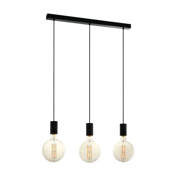 98662 Подвес POZUETA, 3х40W (E27), Ø840, B65, H1100, сталь, черный