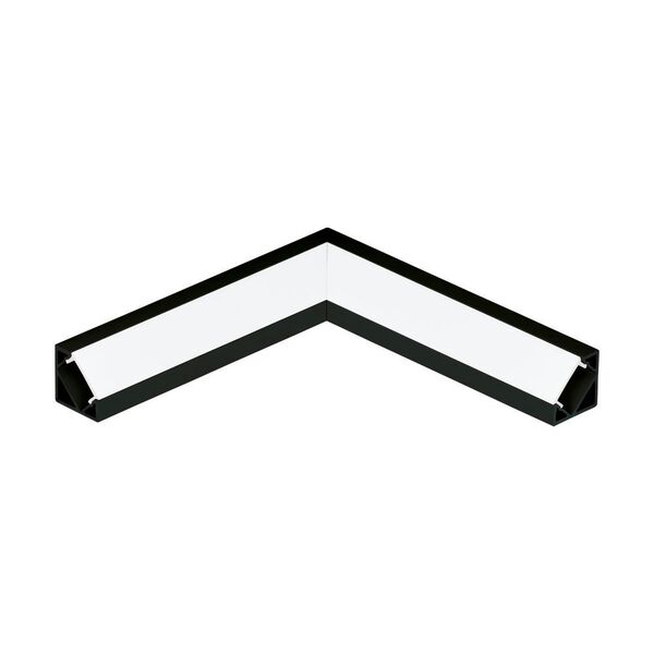 (ПРОМО) 98965 Профиль угловой 90° CORNER PROFIL 2 к арт. 98963, L110, алюминий, черный/пластик, белы