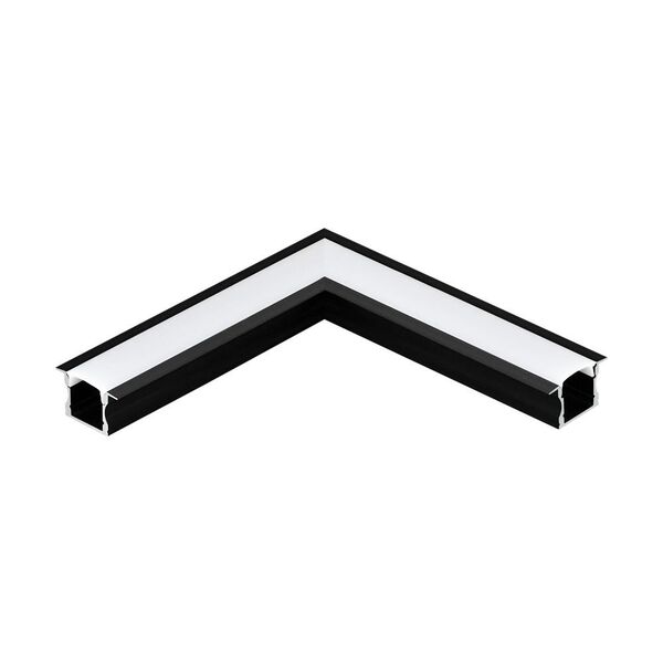 (ПРОМО) 98996 Встраиваемый профиль угловой RECESSED PROFILE 2 к арт. 98994, L110, алюминий, черный/п