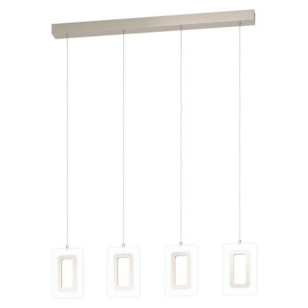 99107 Светод. подвес ENALURI, 4х5,4W (LED), L880, B60, H1100, 4х630lm, сталь, никель матовый/пластик