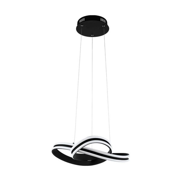 99249 Светод. подвес CORREDERA, 2х18W(LED), Ø500, H1200, сталь, черный/пластик, белый