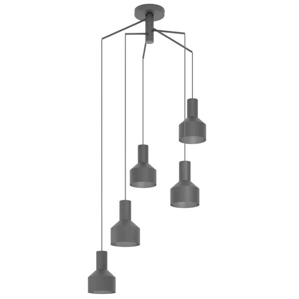 99553 Подвесной потолочный светильник (люстра) CASIBARE, 5x40W, E27, H1500, Ø710, сталь, черный