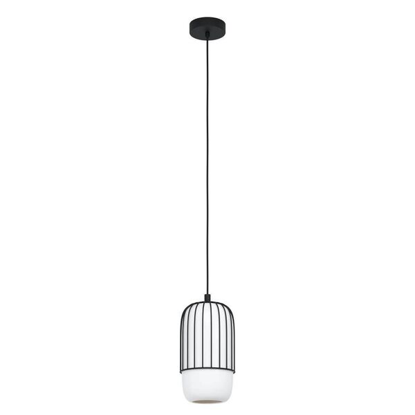 99618 Подвесной потолочный светильник (люстра) MULEGES, 1x40W, E27, H1100, Ø160, сталь/стекло, черны