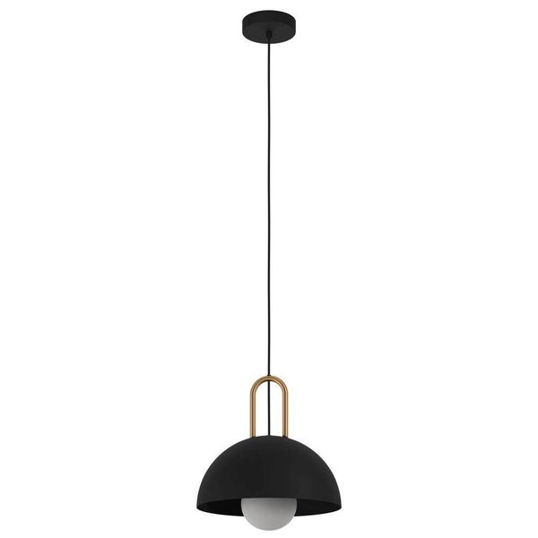 99693 Подвесной потолочный светильник (люстра) CALMANERA, 1x40W, E27, H1100, Ø325, сталь, черный/лат