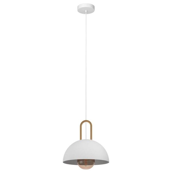 99695 Подвесной потолочный светильник (люстра) CALMANERA, 1x40W, E27, H1100, Ø325, сталь, белый/лату