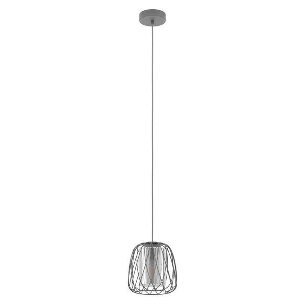 99705 Подвесной потолочный светильник (люстра) FLORESTA, 1x40W, E27, H1100, Ø195, сталь/стекло, черн