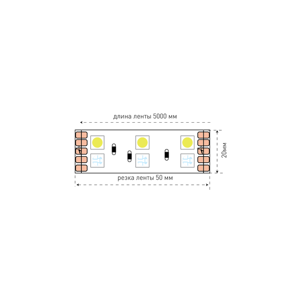 (((Эстетта) Лента светодиодная стандарт SMD5050, 120 LED/м, 28,8 Вт/м, 24В , IP65, Цвет: RGB