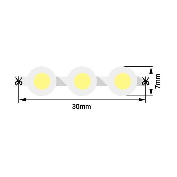 (((Эстетта) Лента светодиодная  DIP5, 96 LED/м, 7,7 Вт/м, 12В , IP68, Цвет: Зеленый