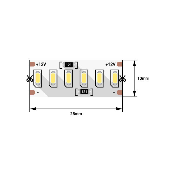 (((Эстетта) Лента светодиодная стандарт SMD3014, 240 LED/м, 24 Вт/м, 12В , IP20, Цвет: Теплый белый
