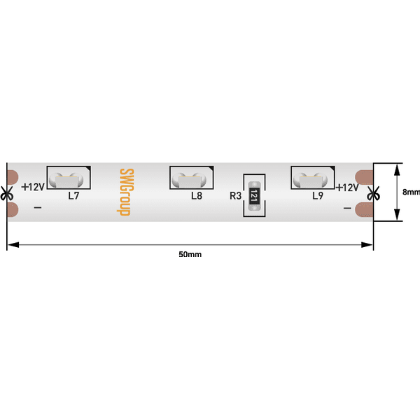 (((Эстетта) Лента светодиодная стандарт SMD315, 60 LED/м, 4,8 Вт/м, 12В , IP67, Цвет: xолодный белый