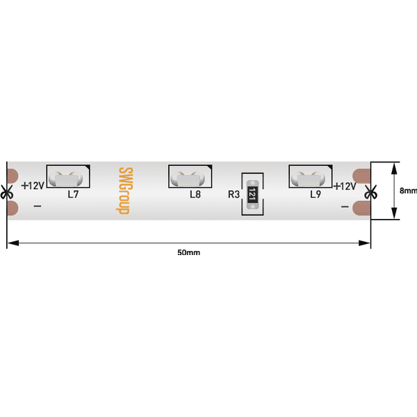 (((Эстетта) Лента светодиодная стандарт SMD315, 60 LED/м, 4,8 Вт/м, 12В , IP67, Цвет: Теплый белый