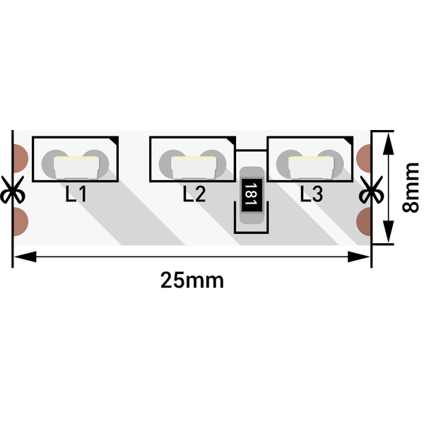 (((Эстетта) Лента светодиодная стандарт SMD315, 120 LED/м, 9,6 Вт/м, 12В , IP20, Цвет: xолодный белы