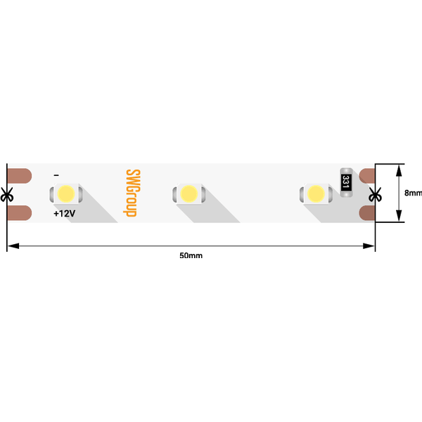 (((Эстетта) Лента светодиодная стандарт SMD3528, 60 LED/м, 4,8 Вт/м, 12В , IP20, Цвет: Синий