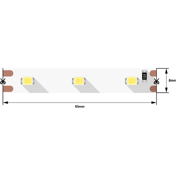 (((Эстетта) Лента светодиодная эконом SMD2835, 60 LED/м, 4,8 Вт/м, 12В , IP20, Цвет: Синий