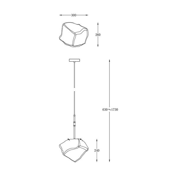 Подвесной светильник Zumaline ROCK P0488-01M-SEAC