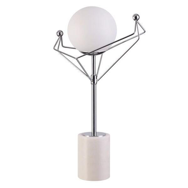 KENNEDY [хром, белый Настольная лампа E14 1*40W 220V]