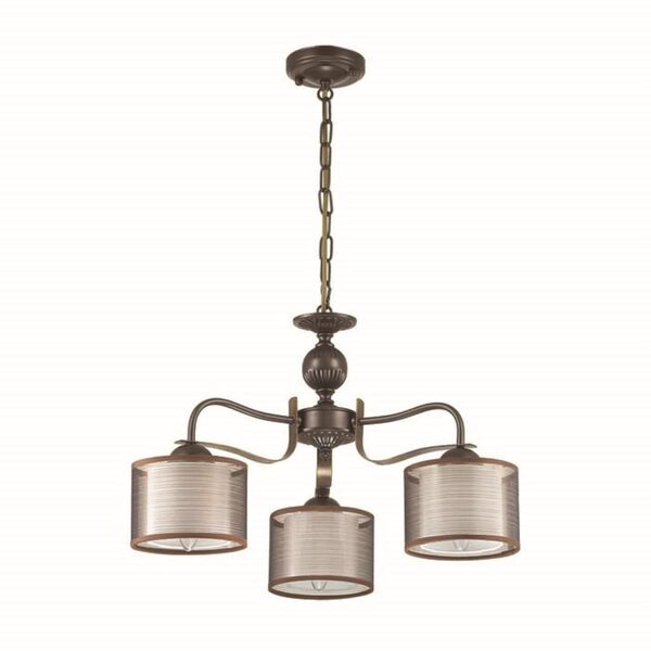 LILIVANT LN18 117 [кофейный/абажур ткань Люстра Е14 3*40W 220V]