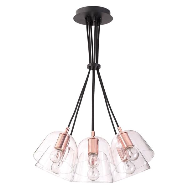 Подвесная люстра Lumion Joseph [черный, медный Люстра E14 6*60W 220V JOSEPH]