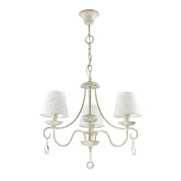 BLANCHE LN18 189 [белый с золотой патиной Люстра E14 3*40W 220V]