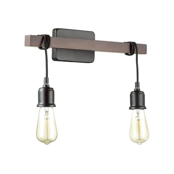 Бра KLAUS [чёрный, коричневый E27 2*60W 220V]