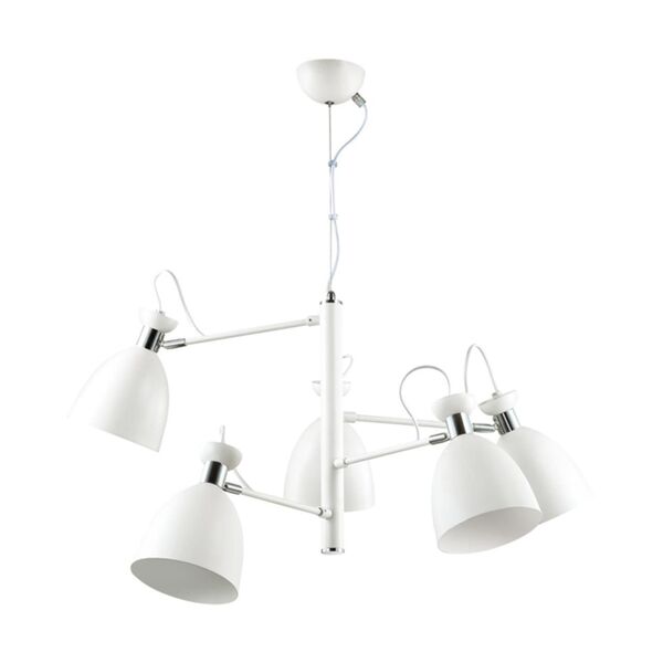 KIZZY LN19 044 [матовый белый, хром Люстра E27 5*60W 220V]