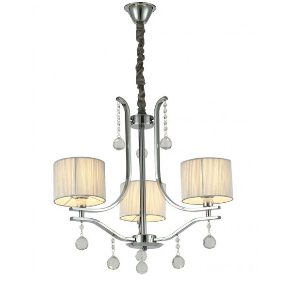 Хрустальная подвесная люстра Lumina Deco Fontenea LDP 8443-3 CHR