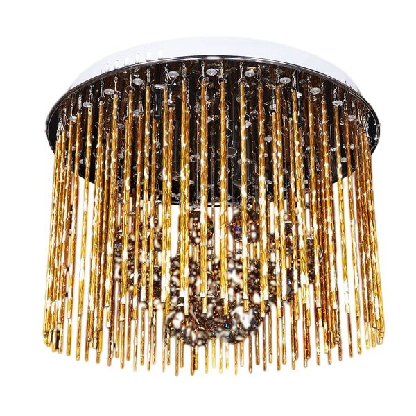 Хрустальная потолочная люстра Lumina Deco Soft Line LDC 7102-450 GD