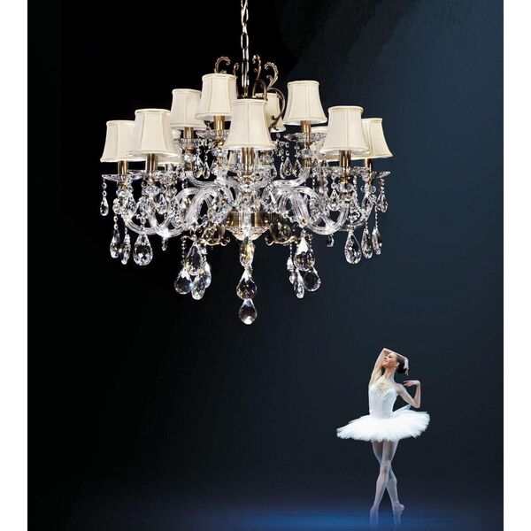 Хрустальная подвесная люстра Lumina Deco Bianca LDP 66251-12