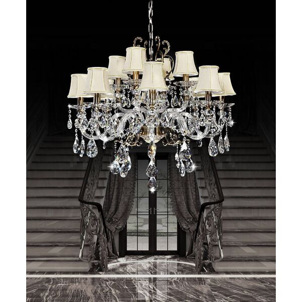 Хрустальная подвесная люстра Lumina Deco Bianca LDP 66251-12