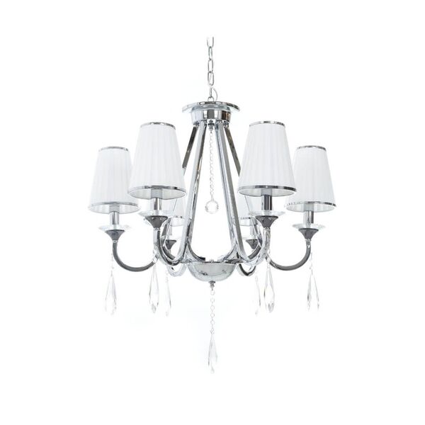 Хрустальная подвесная люстра Lumina Deco Milesia LDP 8926-6 WT+CHR